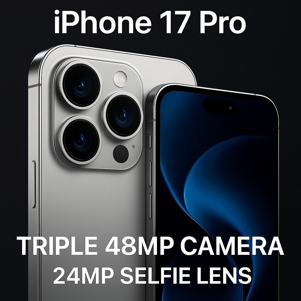 iPhone 17 Pro Triple 48MP Camera with 24MP Selfie Lens