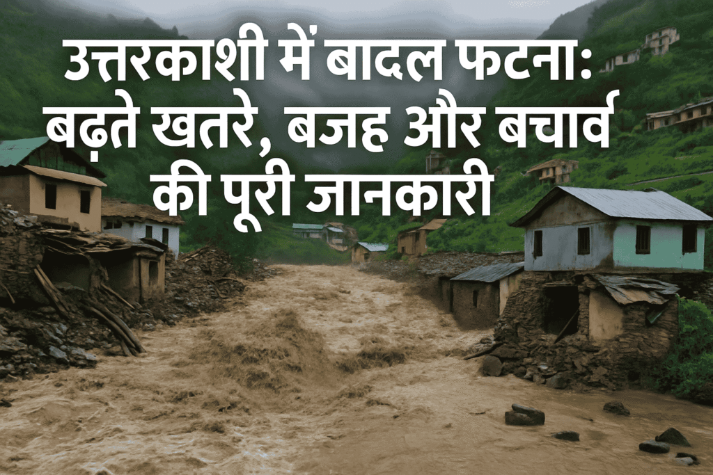 उत्तरकाशी में बादल फटना
