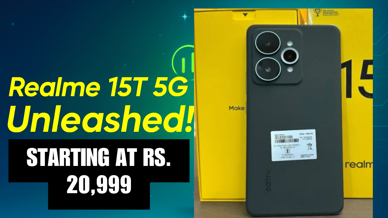 Realme 15T 5G भारत में लॉन्च जानें कीमत, 7,000mAh बैटरी और डिस्प्ले फीचर्स